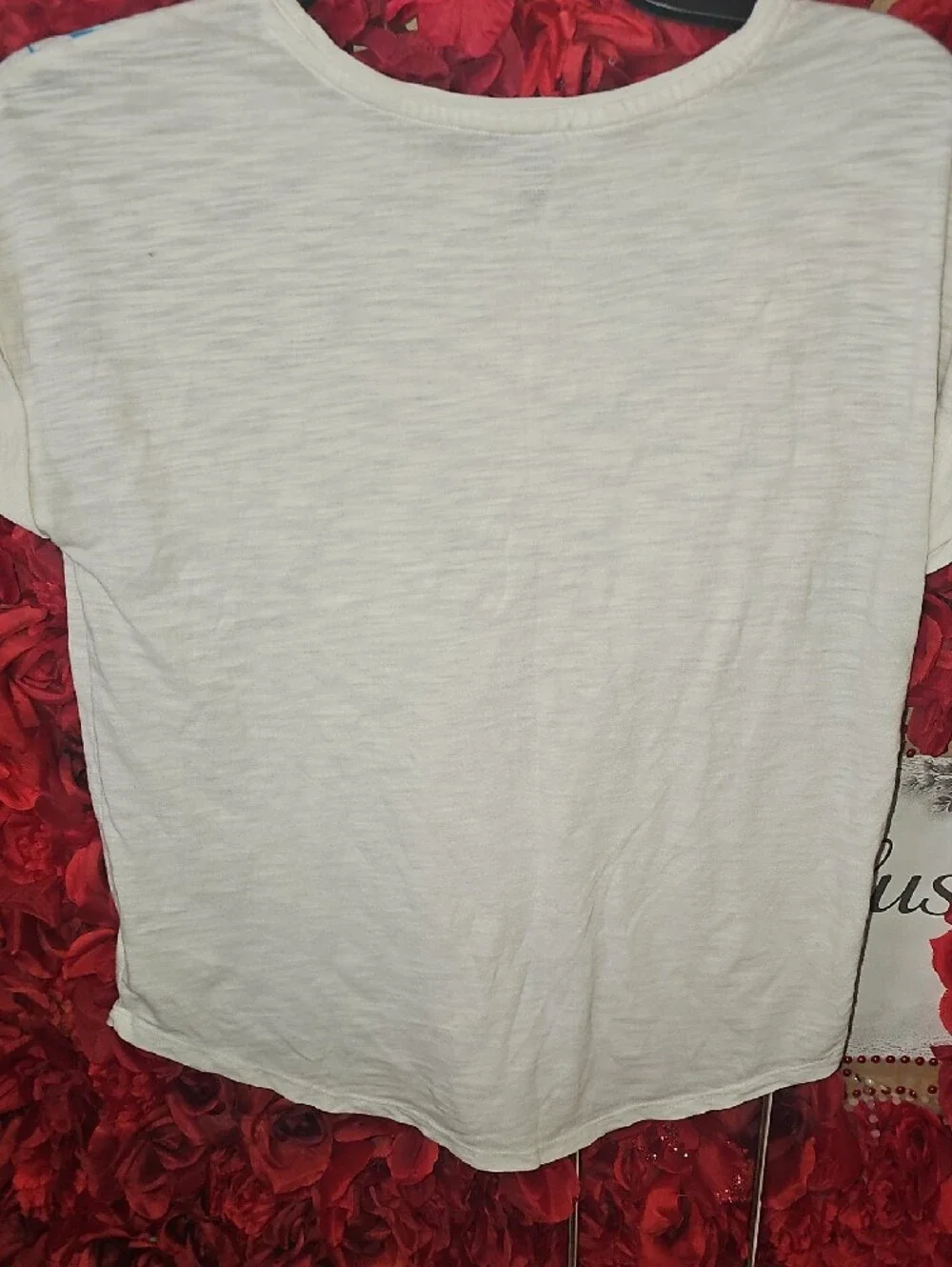 Old Navy Girls White Tee with Blue Palm Graphic Size Xlarge 14/16